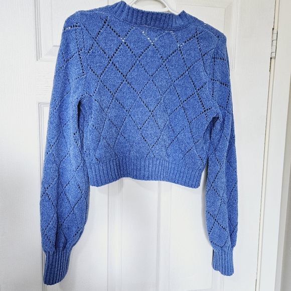 Soft knit Blue button up cardigan - Picture 7 of 7